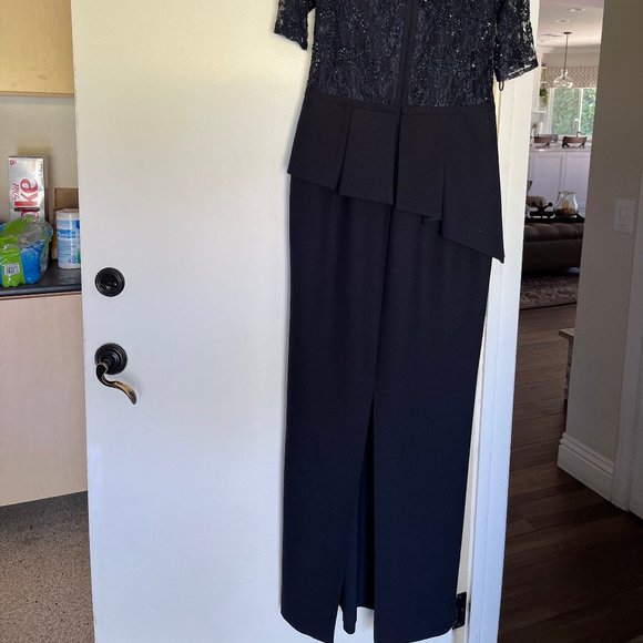 Teri Jon by R Freeman Navy Blue Cocktail formal gown size 8 - Picture 4 of 4